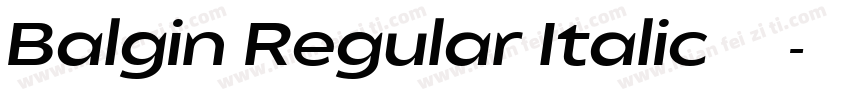 Balgin Regular Italic 语言英文字体转换